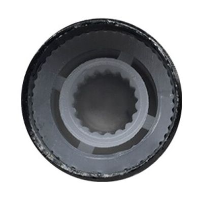 Draaiknop 14x16mm zwart voor geribbelde as 6mm aluminium 02